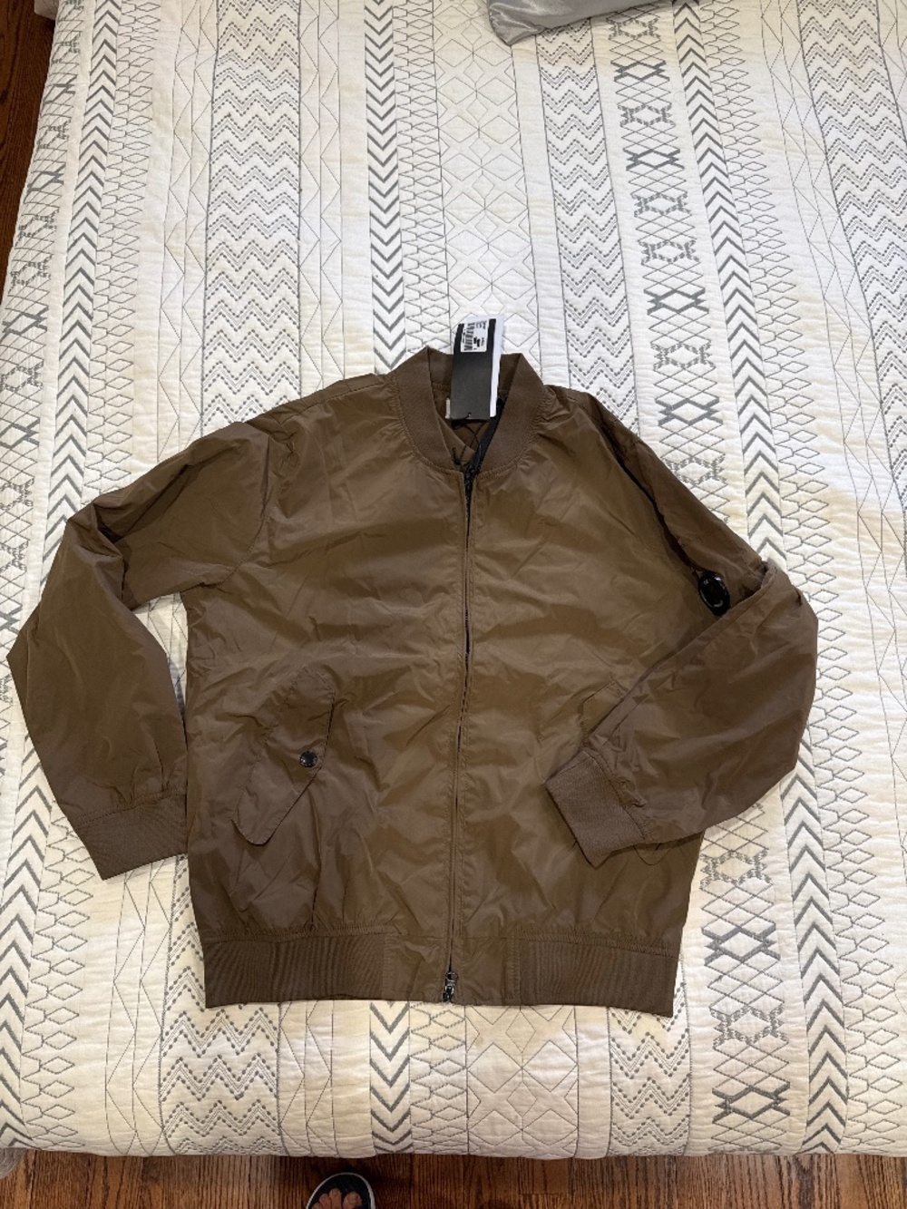 C.P. Company Dirty Green Bomber Jacket Size L, NWT